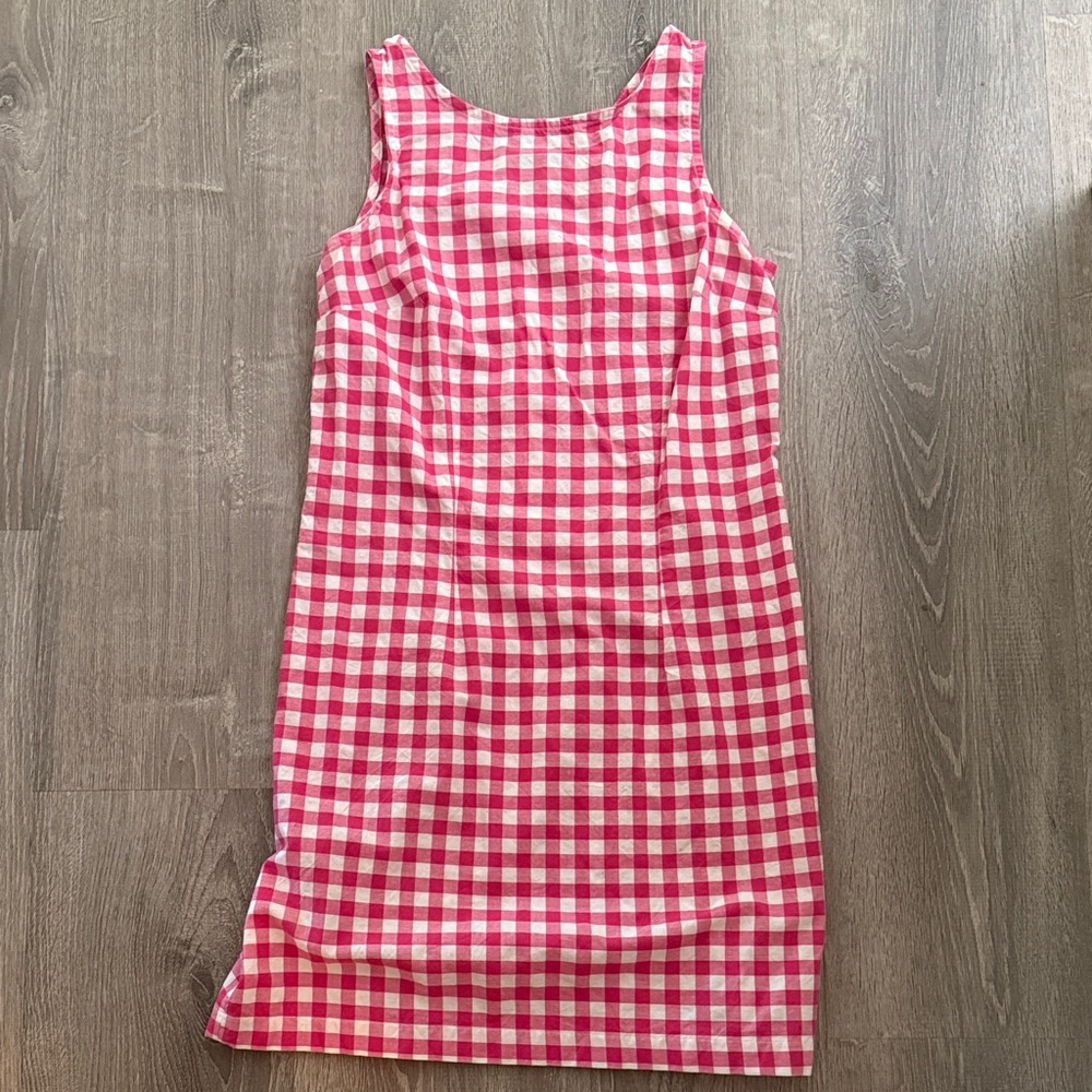 Vintage Pink and White Gingham Dress